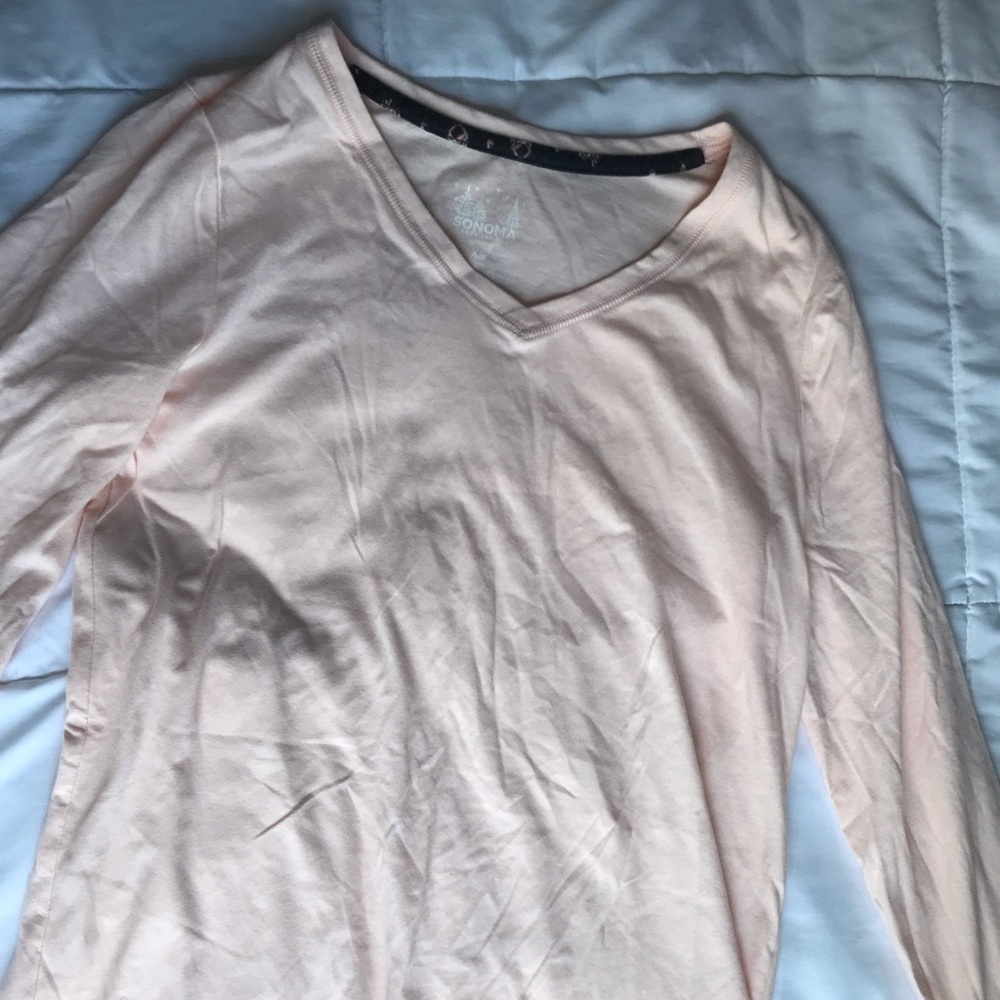 Peachy V-neck long sleeve